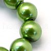 Baking Painted Pearlized Glass Pearl Round Bead Strands HY-Q003-6mm-13-3