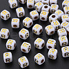 Opaque White Acrylic Beads MACR-Q242-010R-1