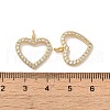 Brass Micro Pave Clear Cubic Zirconia Charms KK-E098-08G-3