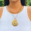 2Pcs Summer Beach Alloy & Iron Shell Shape Pendant Double Layer Necklaces FS-WG2737A-03-1