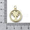 Brass Micro Pave Clear Cubic Zirconia Pendants KK-V010-11G-3