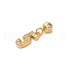 925 Sterling Silver Micro Pave Clear Cubic Zirconia European Dangle Charms STER-A045-01G-5-2