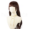 Glass Seed Beaded Rope Knot Multi Layered Necklace for Women NJEW-JN03907-3