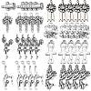 SUNNYCLUE 80Pcs 8 Style Tibetan Style Alloy Pendants TIBEP-SC0002-19-1