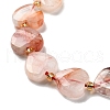 Natural Ferruginous Quartz Beads Strands G-B044-B17-01-4