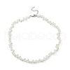 Glass Teardrop Beaded Necklaces NJEW-JN04273-01-1