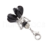 Angel Glass Pendant Decorations HJEW-MZ00260-07-4