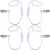 Beebeecraft 5Pcs PVC Plastic Replacement Acoustic Coil Tube with Earbuds KY-BBC0001-04-1