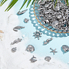   200Pcs 10 Style 316 Surgical Stainless Steel Pendants STAS-PH0003-15-3