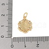 Brass Micro Pave Clear Cubic Zirconia Pendants KK-E111-31L-G-3