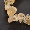 Chips Natural Citrine Beaded Stretch Bracelets X-BJEW-JB01826-08-4