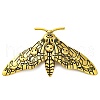 Moon Phase Moth Alloy Brooch Pin JEWB-Z031-06AG-2