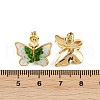 Butterfly Brass Stud Earrings EJEW-K308-05G-02-3