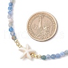 Summer Beach Natural Amethyst & Green Aventurine & Dyed Agate Round Beaded Necklaces NJEW-JN05262-5