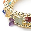 Synthetic Hematite & Mixed Stone Chips Beaded Multi-strand Wrap Style Bangle for Women BJEW-JB08684-4
