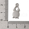 Non-Tarnish 304 Stainless Steel Pendant Rhinestone Settings STAS-N103-42P-3
