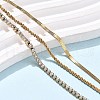 304 Stainless Steel Crystal Rhinestone 3 Layered Necklaces for Women NJEW-C083-04G-3