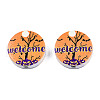 Halloween Printed Natural Wood Beads WOOD-T021-70-1