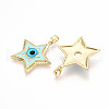 Brass Enamel Pendants KK-T070-75A-2