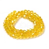 Transparent Electroplate Glass Beads Strands GLAA-F029-4mm-A22-2