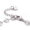 Tarnish Resistant 304 Stainless Steel Flat Round Link Chain Bracelets BJEW-I295-10P-2