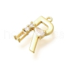 Brass Micro Pave Cubic Zirconia Pendants KK-M310-01G-18-2