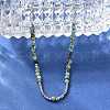 Faceted Round Natural African Turquoise(Jasper) Beaded Necklaces NJEW-A045-13P-3