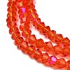 Transparent Electroplate Glass Beads Strands EGLA-A039-T3mm-L14-3