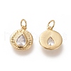 Brass Micro Pave Cubic Zirconia Charms ZIRC-L091-066G-2
