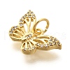 Rack Plating Brass Micro Pave Cubic Zirconia Pendant KK-H508-27G-2