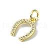 Brass Micro Pave Claer Cubic Zirconia Charms KK-H475-44G-2