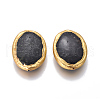 Natural Black Fossil Beads G-F633-14A-2