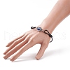 Alloy Hamsa Hand with Evil Eye Link Bracelet BJEW-TA00142-3
