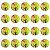Half Round/Dome Tree Pattern Glass Flatback Cabochons for DIY Projects GGLA-YW0001-14M-1