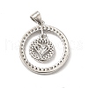 Brass Micro Pave Cubic Zirconia Pendants KK-C009-03P-01-2