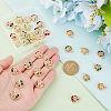   24Pcs 6 Colors Glass Connector Charms GLAA-PH0002-56LG-3