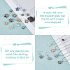56Pcs 14 Style Copper Wired Electroplate Glass Charms PALLOY-AB00227-6