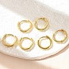 Brass Huggie Hoop Earrings X-KK-D063-04G-3