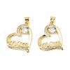 Brass Micro Pave Cubic Zirconia Pendants KK-M324-02K-G-1