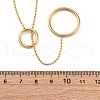 304 Stainless Steel Triple Ring Lariat Necklaces NJEW-R026-16G-5
