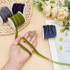 HOBBIESAY 40 Yards 4 Colors Single Face Velvet Ribbon with 4Pcs Plastic Empty Spools SRIB-HY0001-09B-3