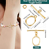 Beebeecraft 10 Sets Brass Toggle Clasps KK-BBC0015-83-2