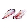 Baking Painted Transparent Glass Pendants DGLA-N014-02F-2