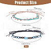 MAYJOYDIY US 2Pcs 2 Styles Imitation Leather Braided Southwestern Cowboy Hat Belt AJEW-MA0001-07-2