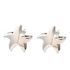 Star Brass Stud Earrings EJEW-L270-25P-1