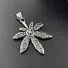 Retro Rock Punk Men's Maple Leaf Stainless Steel Pendant Necklaces DF8186-2