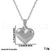 Elegant Stainless Steel Heart Pendant Necklaces for Women FR2108-1-1