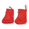 Cloth Hanging Christmas Stocking HJEW-B003-04-2