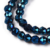 Electroplate Glass Beads Strands GLAA-H021-01A-FP16-3