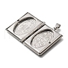 316 Stainless Steel Locket Pendants STAS-C123-03B-P-2